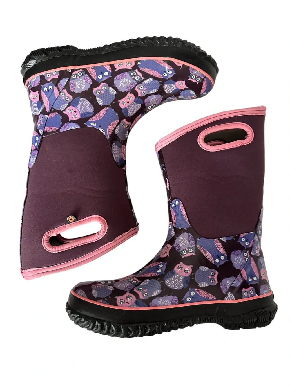 Bogs Classic Owl Waterproof Rain Boots Kids Size 6 Neoprene Insulated